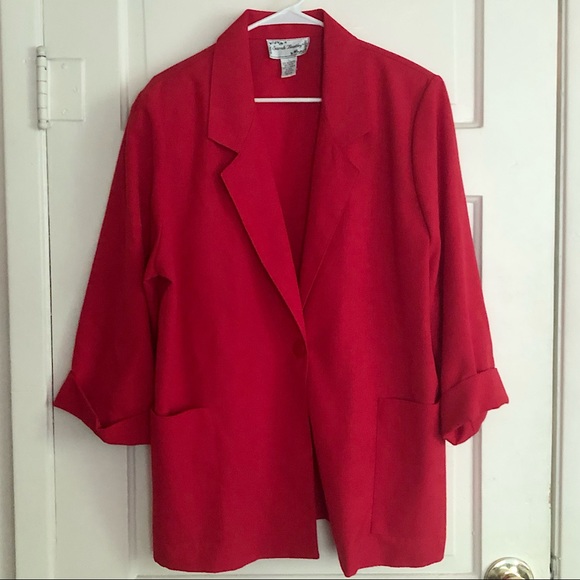 Sarah Bentley Jackets & Blazers - Sarah Bentley 80’s Style Red Blazer